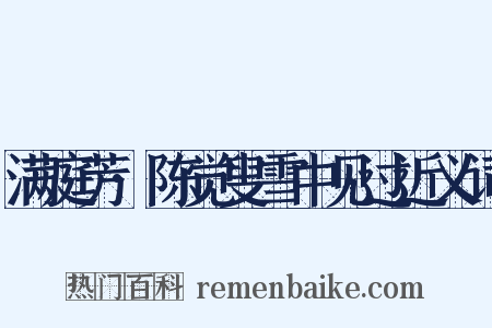 满庭芳·陈觉叟雪中见过近义词是什么意思的图片